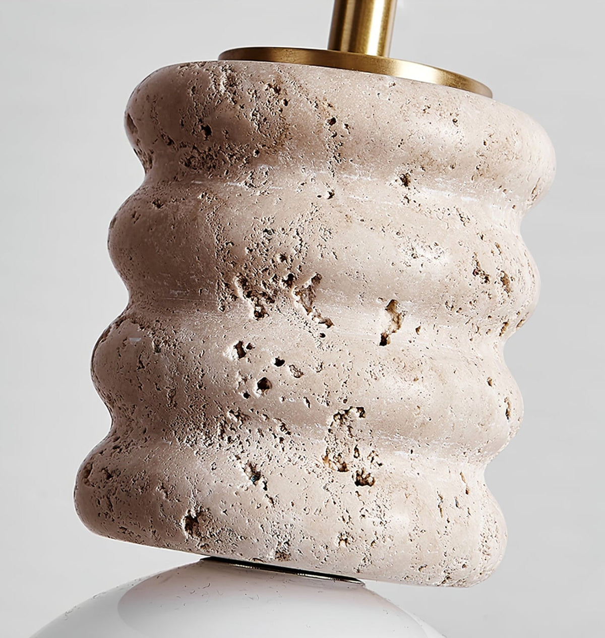 Travertine pendant lamp