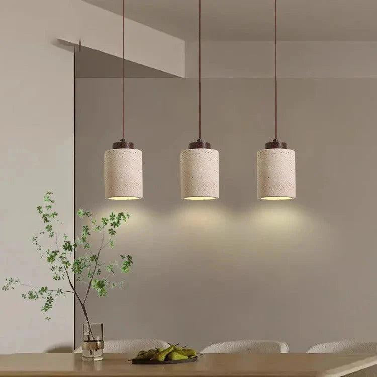 Závěsná lampa z travertinu
