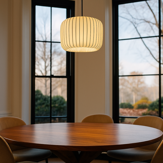 Lampe suspendue avec abat-jour en tissu