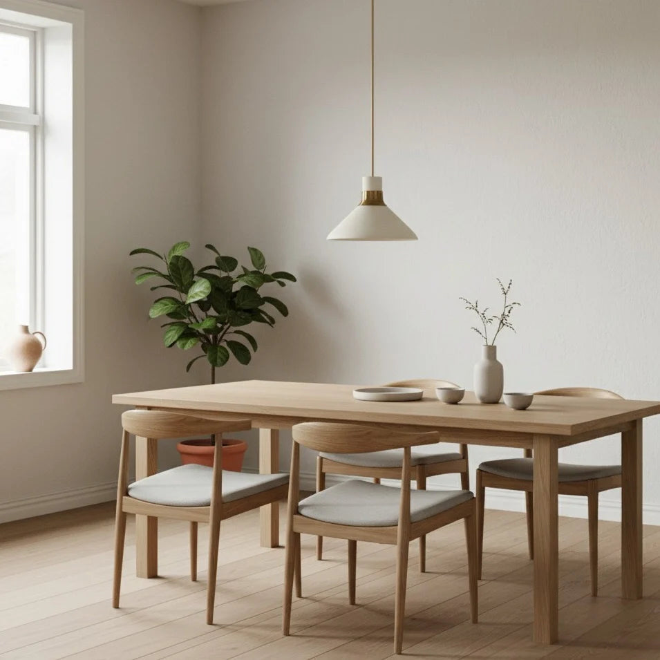 Pendant light with a conical shade