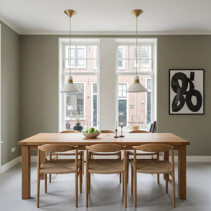 Pendant light with a conical shade
