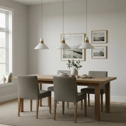 Pendant light with a conical shade