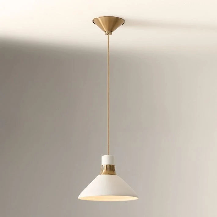 Pendant light with a conical shade