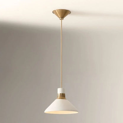 Pendant light with a conical shade