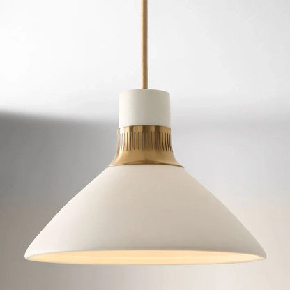 Pendant light with a conical shade