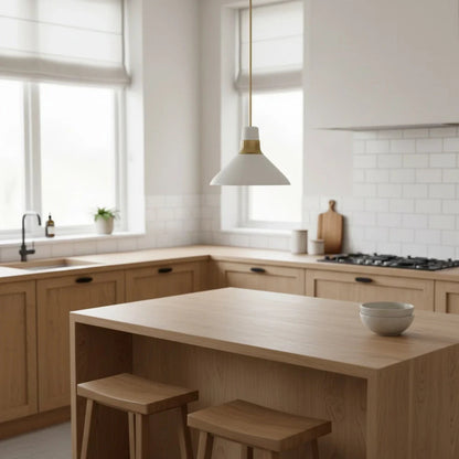 Pendant light with a conical shade