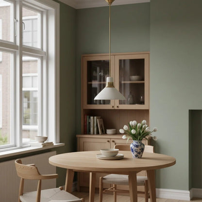 Pendant light with a conical shade