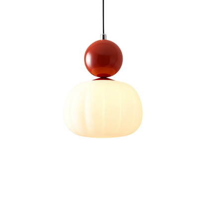 Lampe suspendue avec une boule colorée