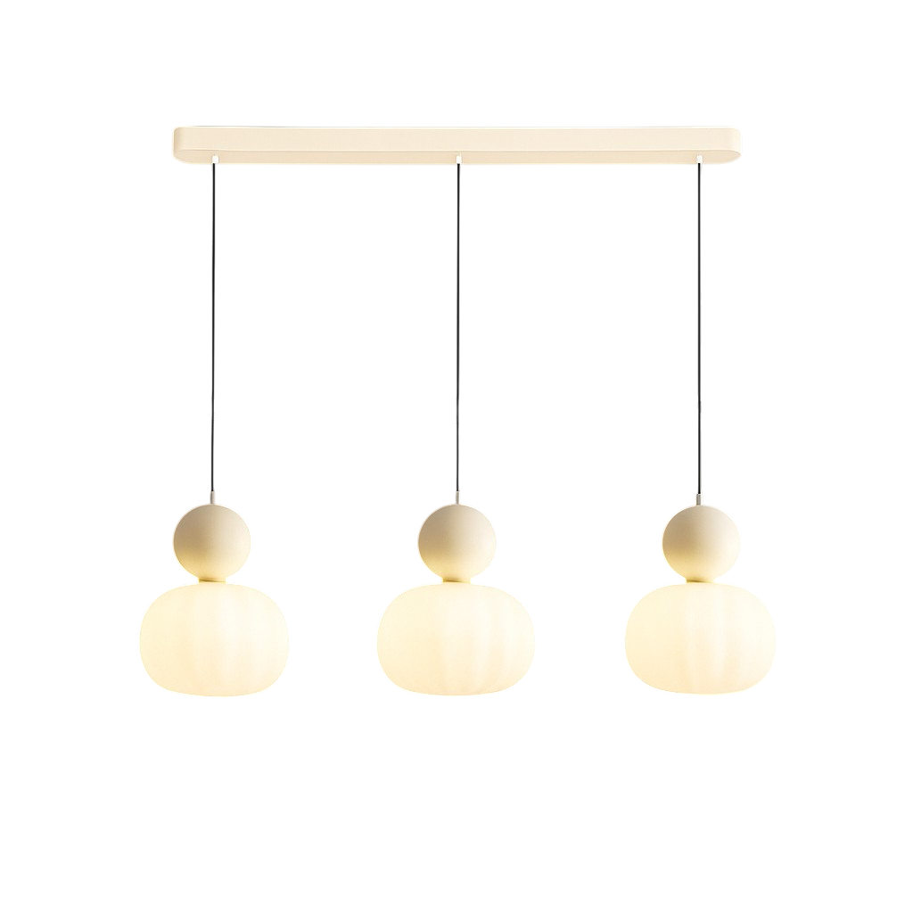 Lampe suspendue avec une boule colorée