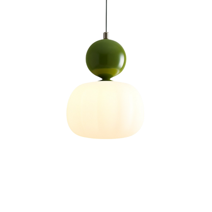 Lampe suspendue avec une boule colorée