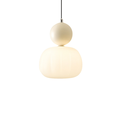 Lampe suspendue avec une boule colorée