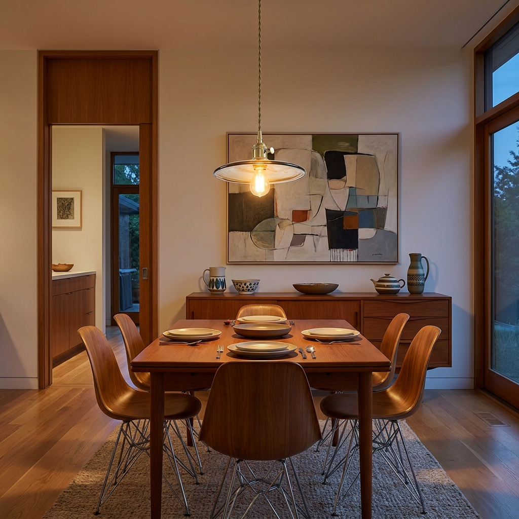 Pendant lamp with glass shade