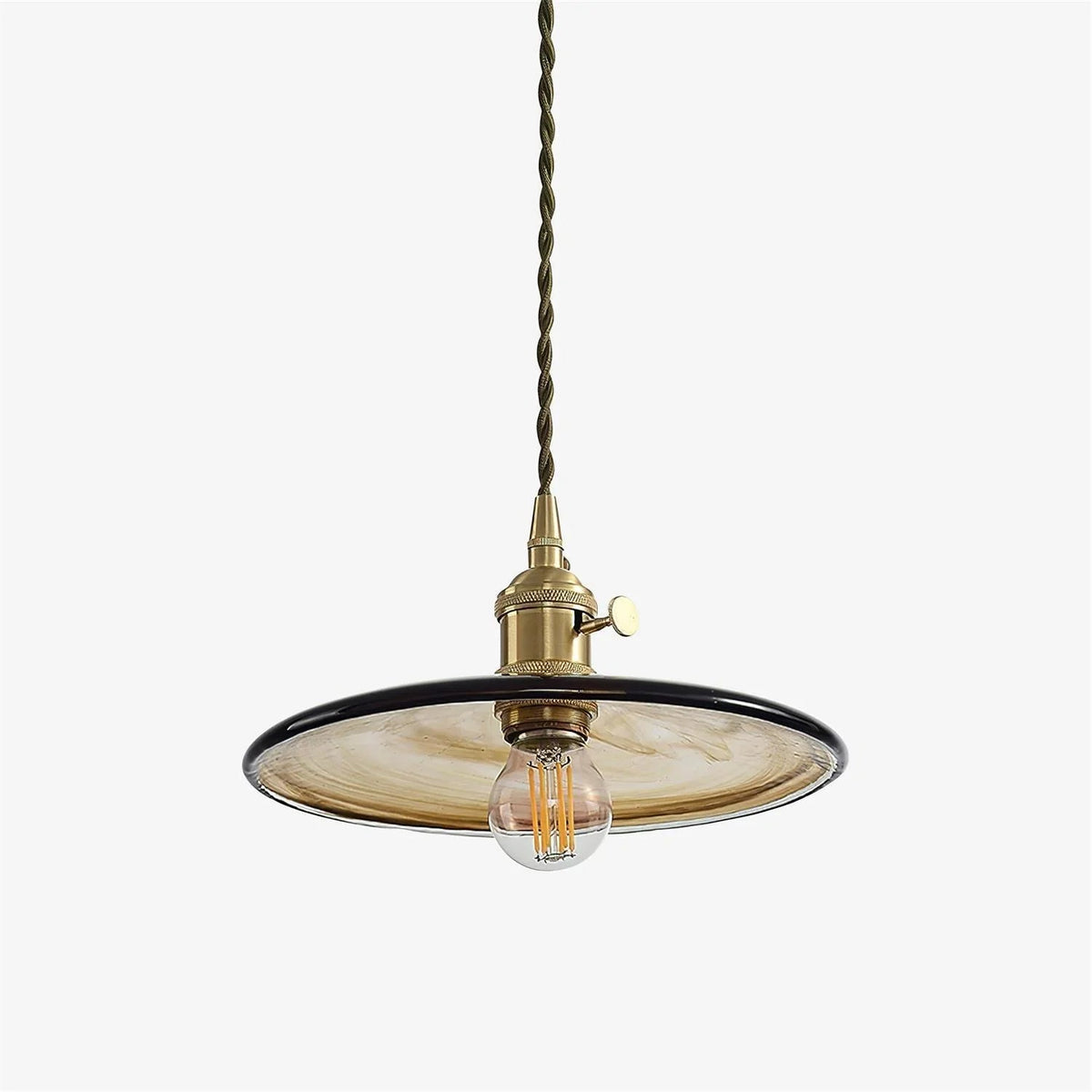 Pendant lamp with glass shade