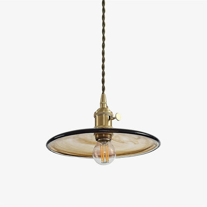 Pendant lamp with glass shade