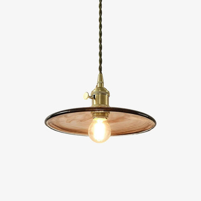 Pendant lamp with glass shade