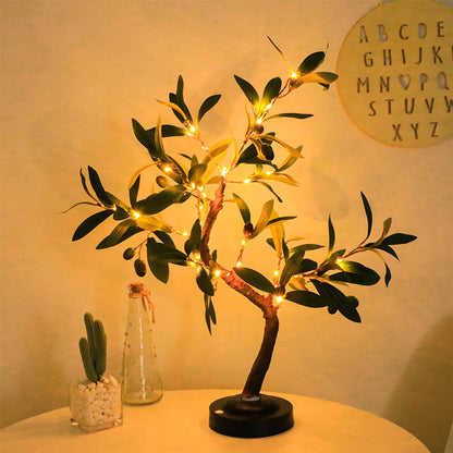 Lampe LED arbre d'olivier