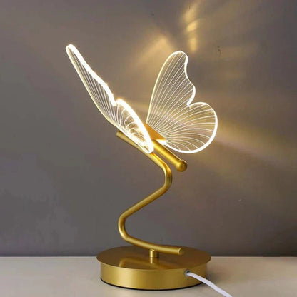 Lampka stołowa LED motyl