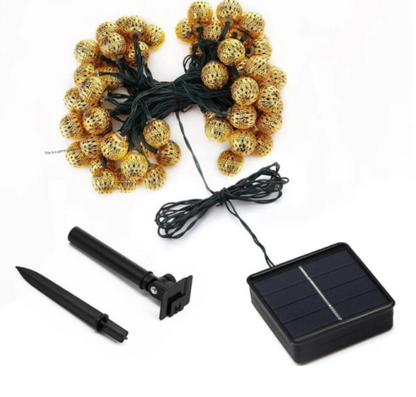 Openwork solar ball lights