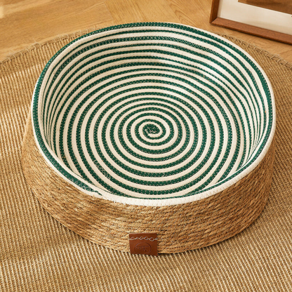 Panier tressé pour chat