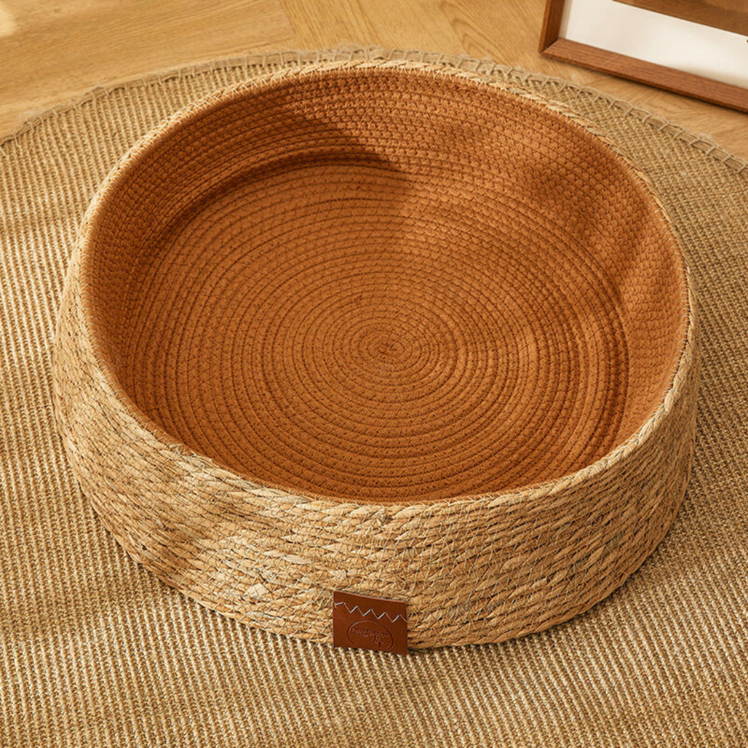 Panier tressé pour chat