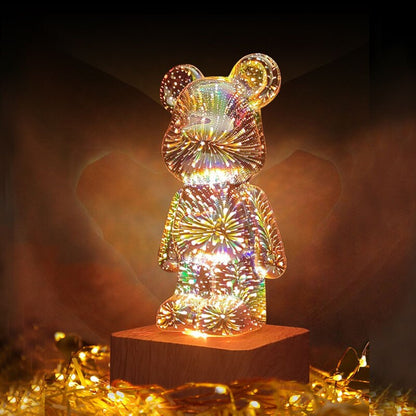 3D bear LED night light