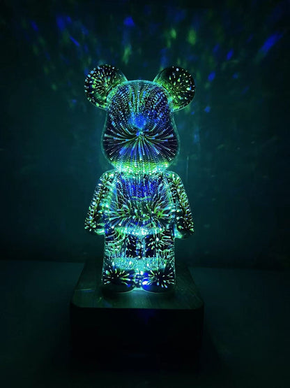 3D bear LED night light