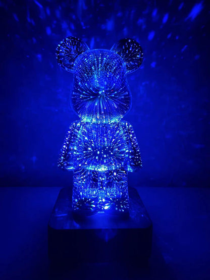 3D bear LED night light