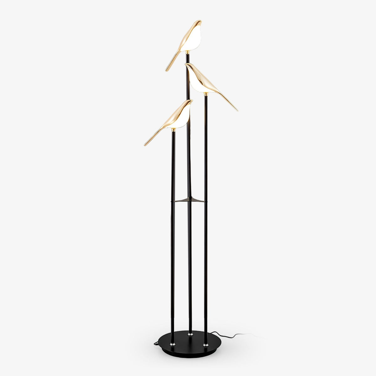 Floor lamp with a bird motif