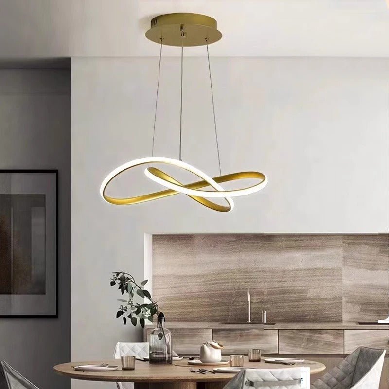 Suspension LED trèfle avec télécommande