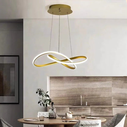 Suspension LED trèfle avec télécommande