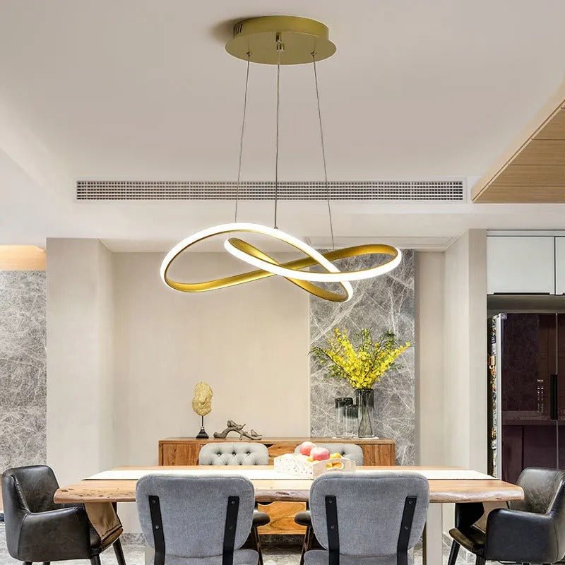Suspension LED trèfle avec télécommande