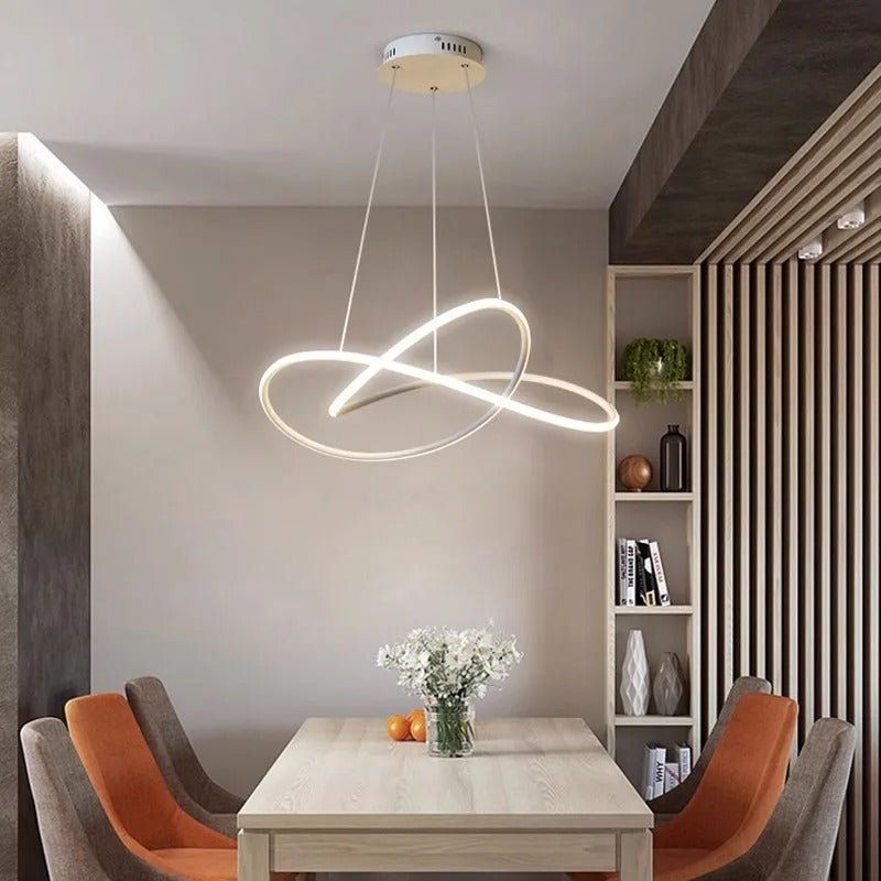 Suspension LED trèfle avec télécommande