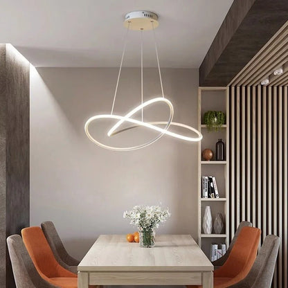 Suspension LED trèfle avec télécommande