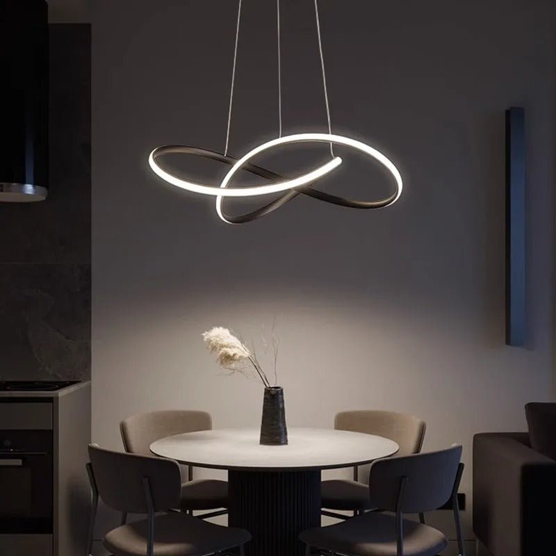 Suspension LED trèfle avec télécommande