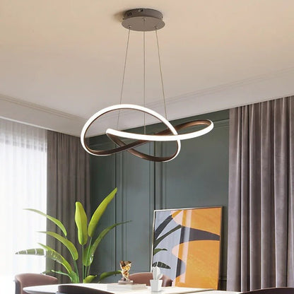 Suspension LED trèfle avec télécommande