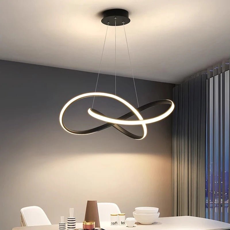 Suspension LED trèfle avec télécommande