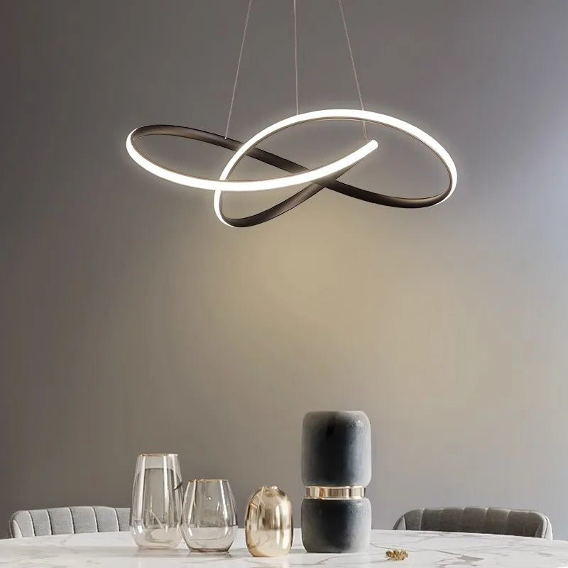 Suspension LED trèfle avec télécommande