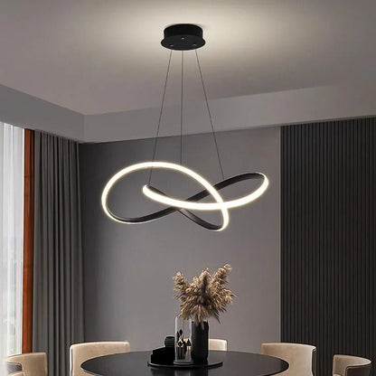 Suspension LED trèfle avec télécommande