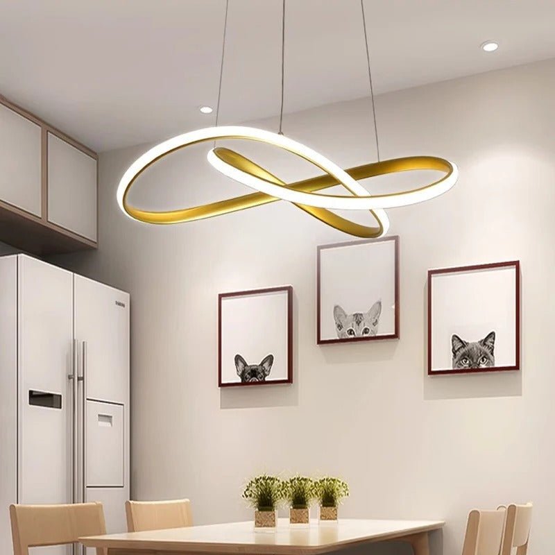 Suspension LED trèfle avec télécommande