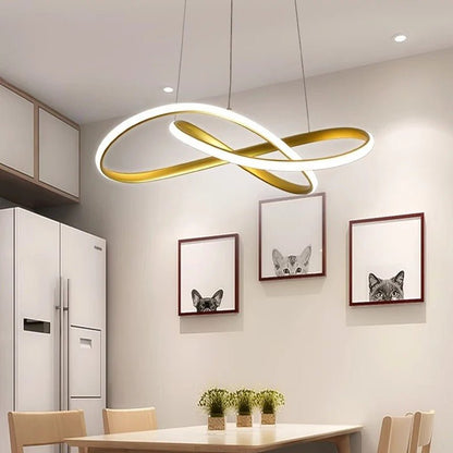 Suspension LED trèfle avec télécommande