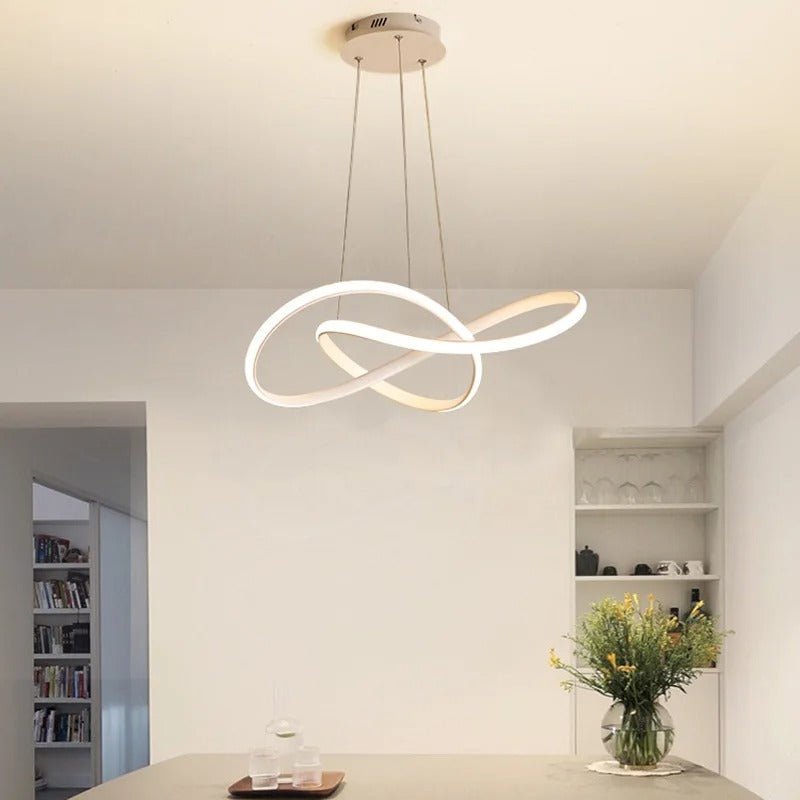 Suspension LED trèfle avec télécommande
