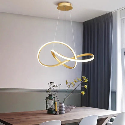 Suspension LED trèfle avec télécommande