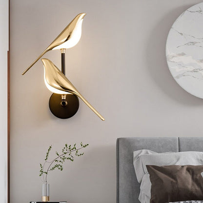 Lampe LED en forme d’oiseau avec fixation magnétique