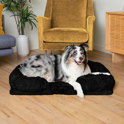 Plush dog bed