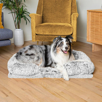 Plush dog bed