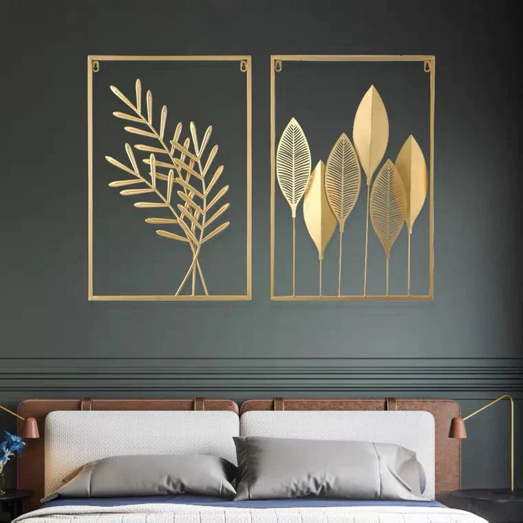 Metal leaf wall decoration