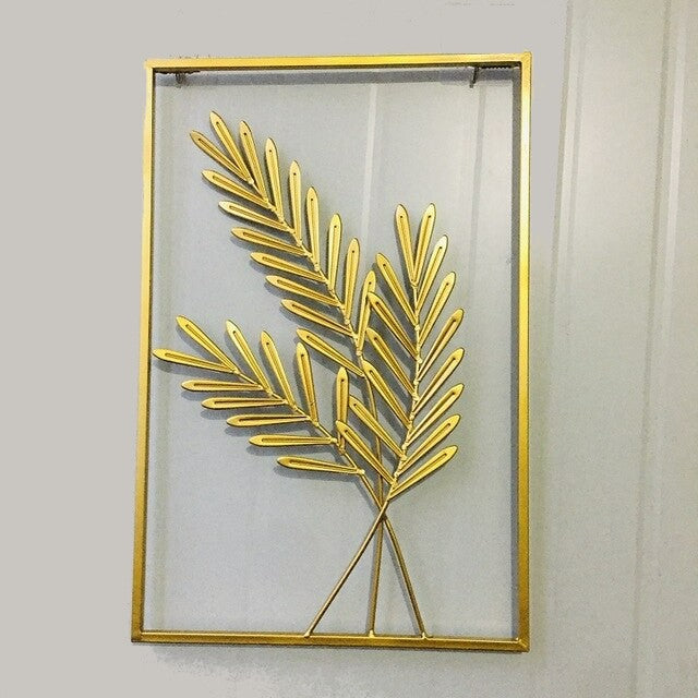 Metal leaf wall decoration