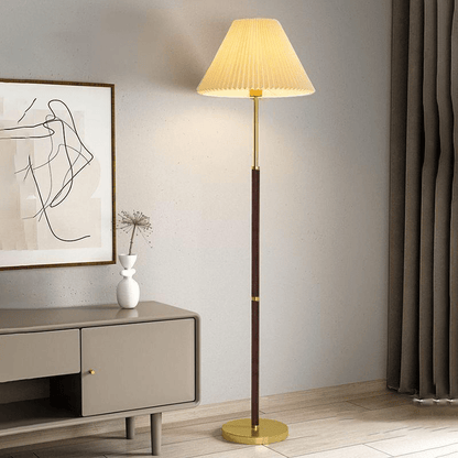 Lampa podłogowa z papierowym kloszem