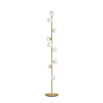Stojací lampa se skleněným stínidlem