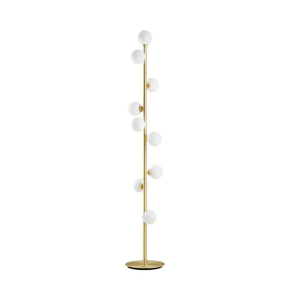 Stojací lampa se skleněným stínidlem